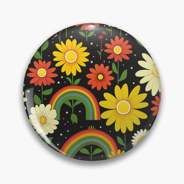 Item preview, Retro Rainbow Floral Pattern designed and sold by NDaZone.