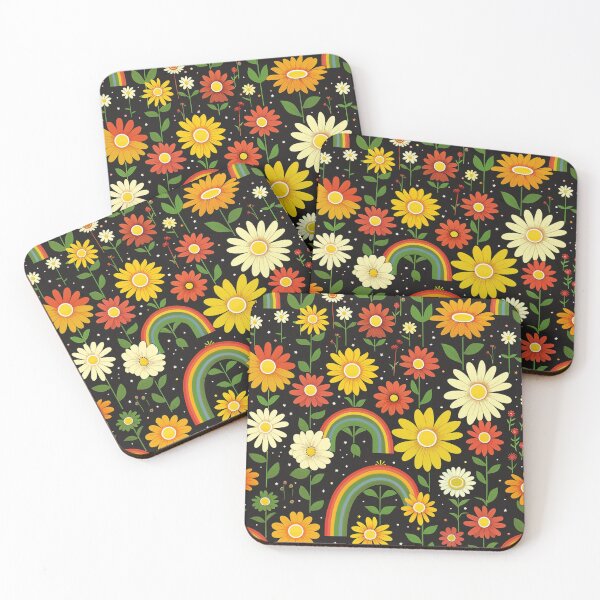 Item preview, Retro Rainbow Floral Pattern designed and sold by NDaZone.