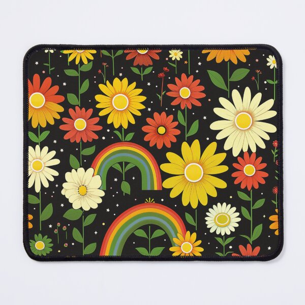 Item preview, Retro Rainbow Floral Pattern designed and sold by NDaZone.