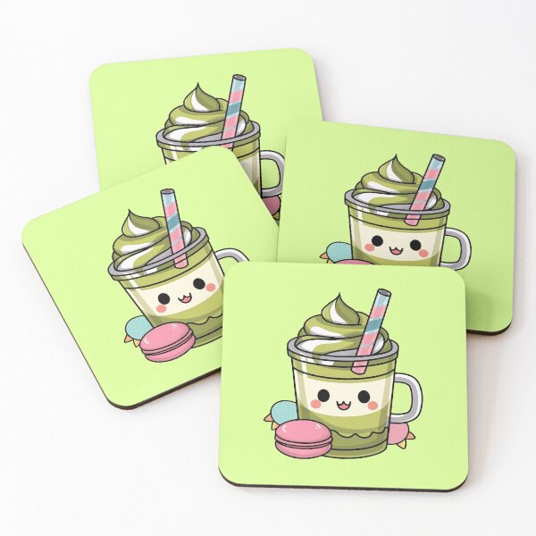 Item preview, Cute Matcha Latte And Sweets Kawaii designed and sold by canvadreamer444.