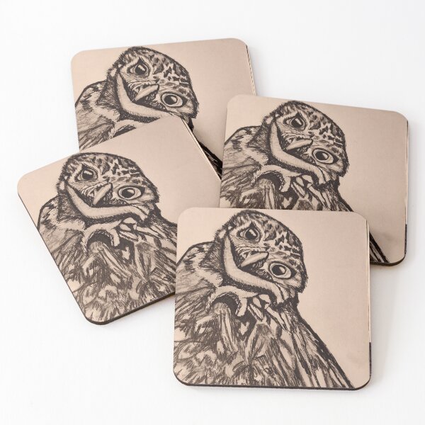 Item preview, Curious owl designed and sold by Katchtattoo.