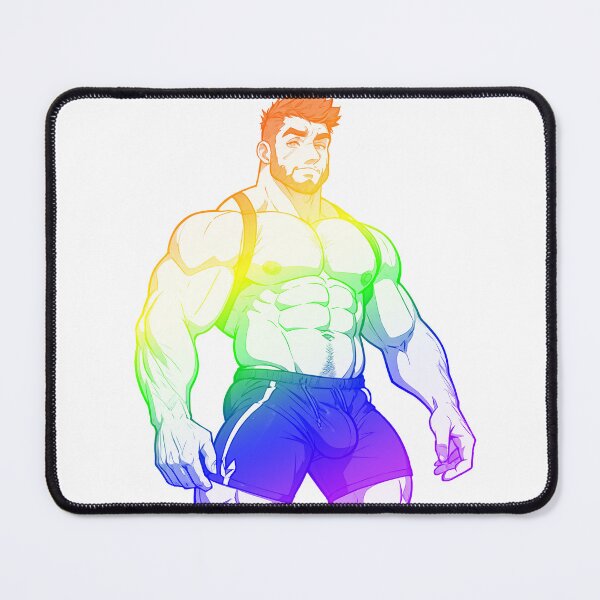 Item preview, Cute Muscular Gay Guy Flexing With A Bulge designed and sold by homorohomo.