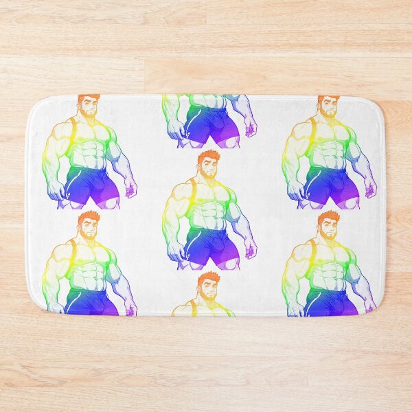 Item preview, Cute Muscular Gay Guy Flexing With A Bulge designed and sold by homorohomo.