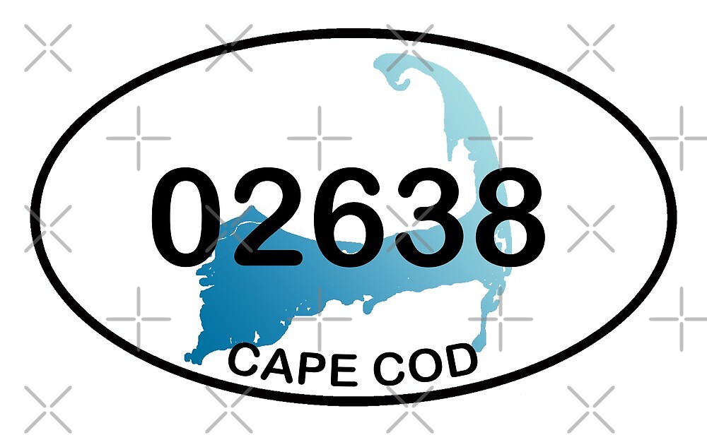 "Towns of Cape Cod with Zip Code Dennis 02638" by litmusician Redbubble