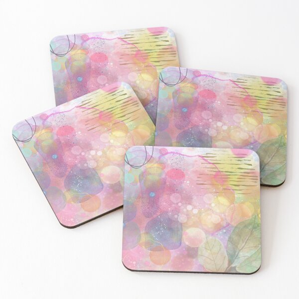Item preview, Abstract Background with Circles Pastel Palette Pink, Blue, Green designed and sold by RokaCircles.