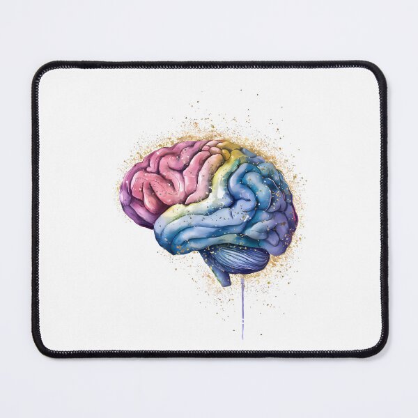 Item preview, Artistic Rainbow Brain Design - Creative Neuroscience Art  designed and sold by WatermelonPink.