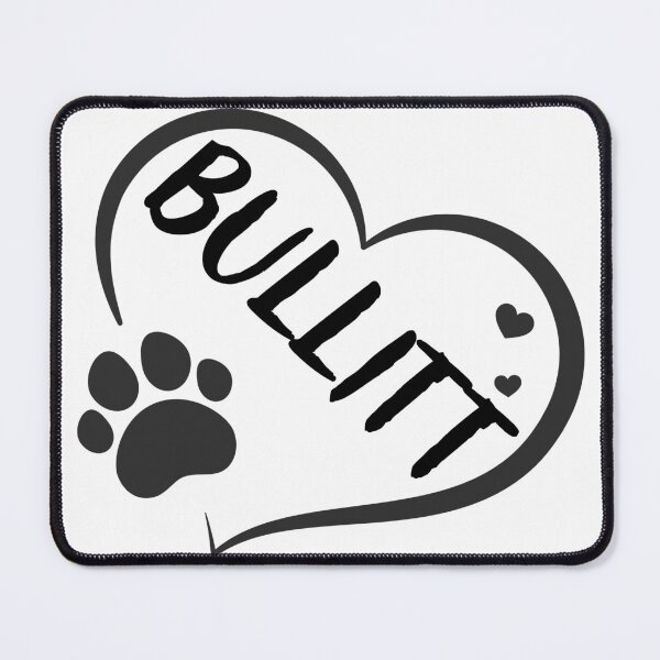 Item preview, Bullitt name in a heart with a paw, great gift for dog or cat owners designed and sold by OCS1337.