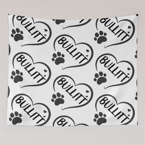 Item preview, Bullitt name in a heart with a paw, great gift for dog or cat owners designed and sold by OCS1337.
