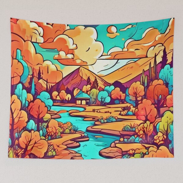Item preview, Vibrant Woodland Landscape designed and sold by Health And Fitness Posts e-Store.
