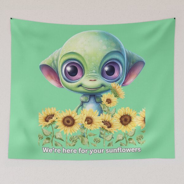 Item preview, We're Here For Your Sunflowers - Baby Alien designed and sold by abeautifulife.