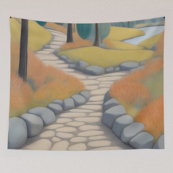 Item preview, The Tranquil Path Through Autumn's Splendor designed and sold by ArtComixHaven.