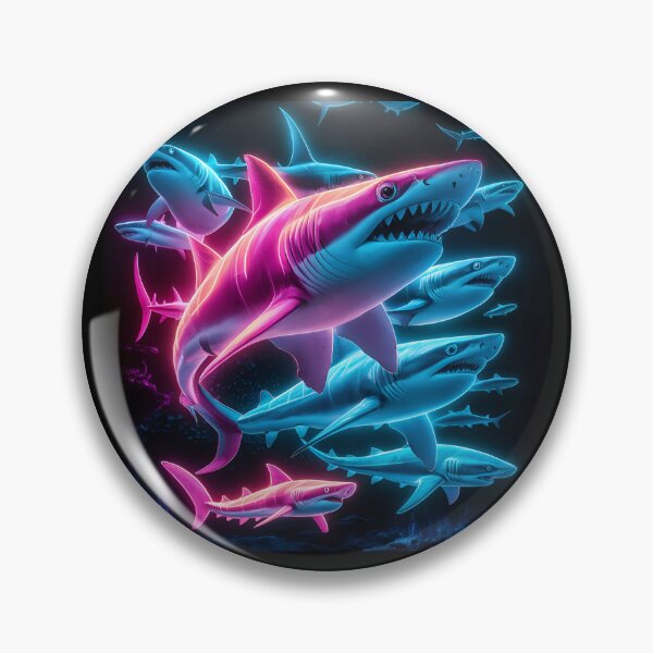 Item preview, Fluorescent sharks fluorescence effect glowing sharks designed and sold by Newhyperion.