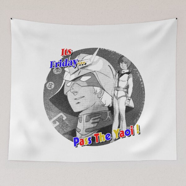 Item preview, Charmuro Char Aznable Amuro Ray Gundam Pass The Yaoi Fujoshi Gift Print designed and sold by MadAnglerPress.
