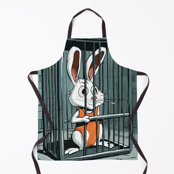 Item preview, cartoon rabbit in a prison cage designed and sold by OxiSkor.