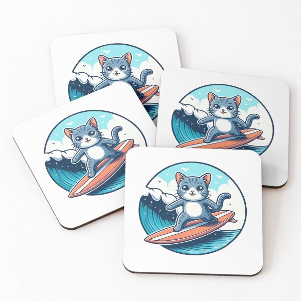 Item preview, Surfing Feline designed and sold by LongIslandDesgn.