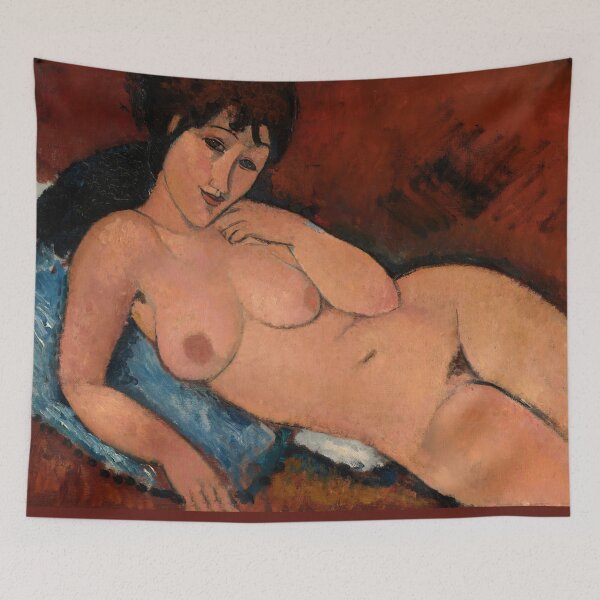 Item preview,  Amedeo Modigliani Nude on a Blue Cushion   designed and sold by TeeARTHY.