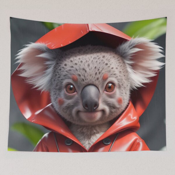 Item preview, Cute Koala Bear In A Red Raincoat designed and sold by TheArtOfPat.