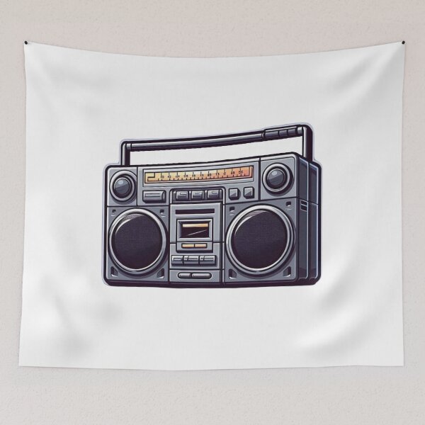 Item preview, 1980s boombox music pumping chart-topping pop hits designed and sold by DudzDesignz.