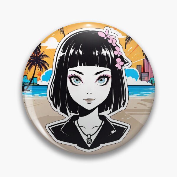 Item preview, Tropical City Vacation Summer Goth Girl designed and sold by MadnessEnvelope.