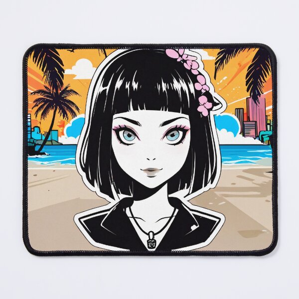 Item preview, Tropical City Vacation Summer Goth Girl designed and sold by MadnessEnvelope.