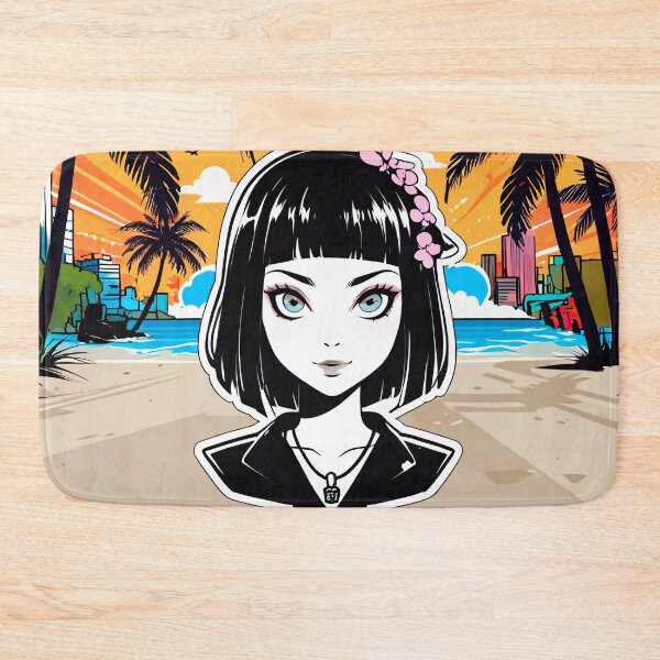 Item preview, Tropical City Vacation Summer Goth Girl designed and sold by MadnessEnvelope.