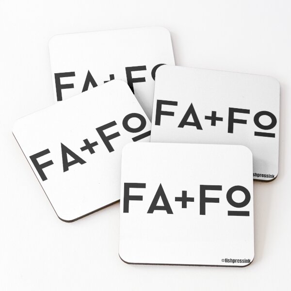 Item preview, fa+fo text v2a white background designed and sold by fishpressink.
