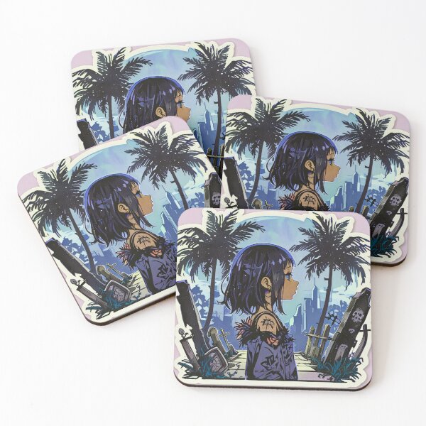 Item preview, Purple Tropical Goth Girl Graveyard Summer designed and sold by MadnessEnvelope.