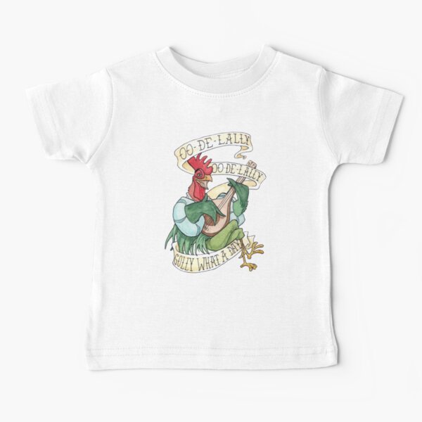 Alan-A-Dale Rooster : OO-De-Lally Golly What A Day Tattoo Watercolor Painting Robin Hood Baby T-Shirt