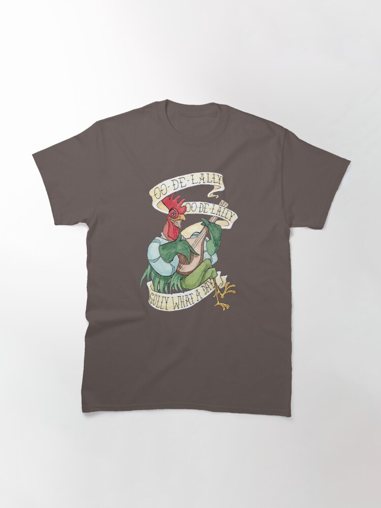 Alternate view of Alan-A-Dale Rooster : OO-De-Lally Golly What A Day Tattoo Watercolor Painting Robin Hood Classic T-Shirt