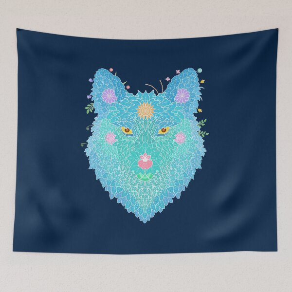 Item preview, Floral  Animal "Wolf" WeArePrettierThanFlowers designed and sold by birthflower.