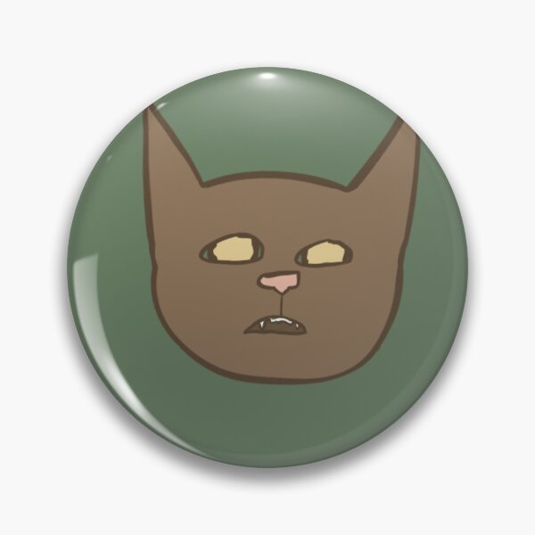 Item preview, Brown Confused Cat Head designed and sold by CamelCorruption.