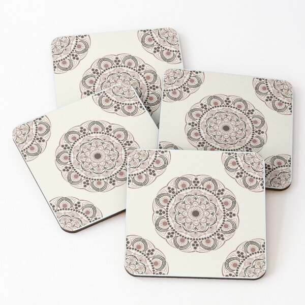 Item preview, Warm Neutrals Espresso Martini Polka Dot Mandala designed and sold by Triplicate Limited.