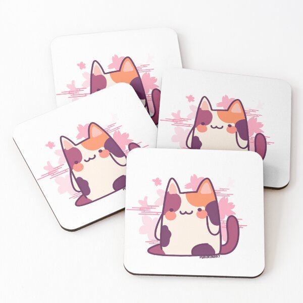 Item preview, cute kitty sakura designed and sold by MaruKunArt.