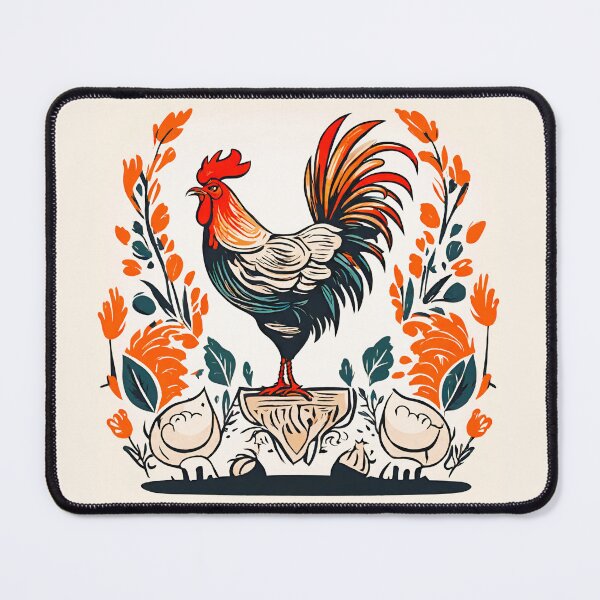 Item preview, a stylized Gallic rooster and his hens designed and sold by janjacbu.