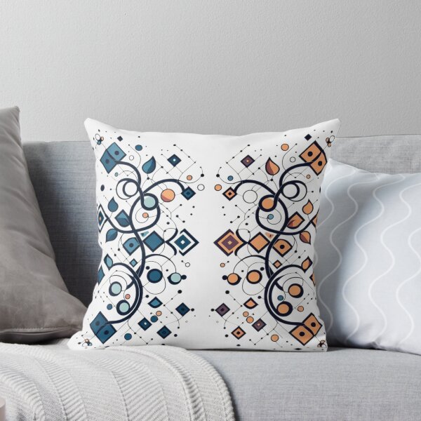 Item preview, "Modern Symmetry in Blue and Orange" designed and sold by NMProductos.