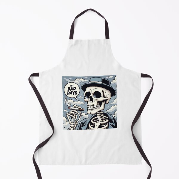 Item preview, Skeleton with cigarette "no bad days" designed and sold by Memrach.