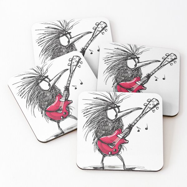 Item preview, Kiwi Bird Guitarist Collection: Homeware and Apparel Featuring a New Zealand Icon designed and sold by ThePurpleMelon.