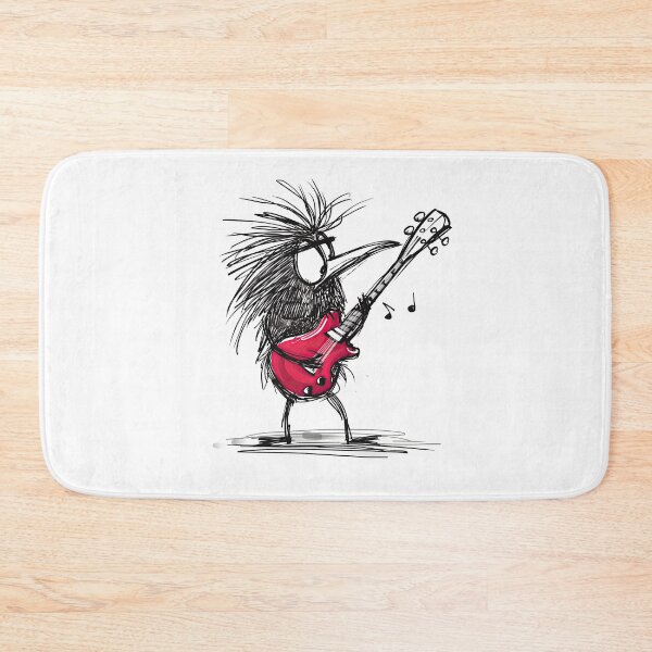 Item preview, Kiwi Bird Guitarist Collection: Homeware and Apparel Featuring a New Zealand Icon designed and sold by ThePurpleMelon.