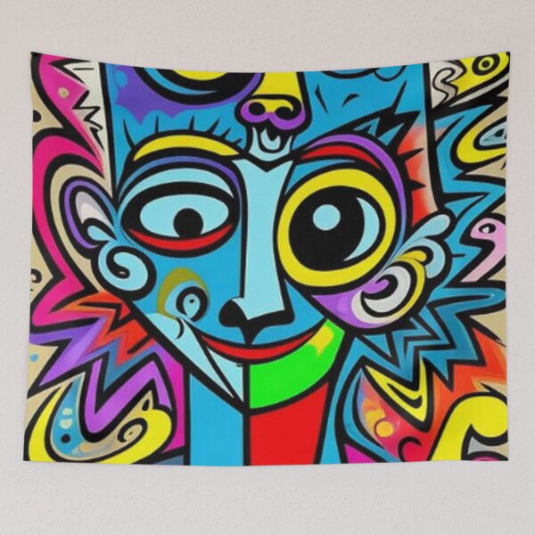 Item preview, Abstract Graffiti Face Art designed and sold by TheDarkWardrobe.