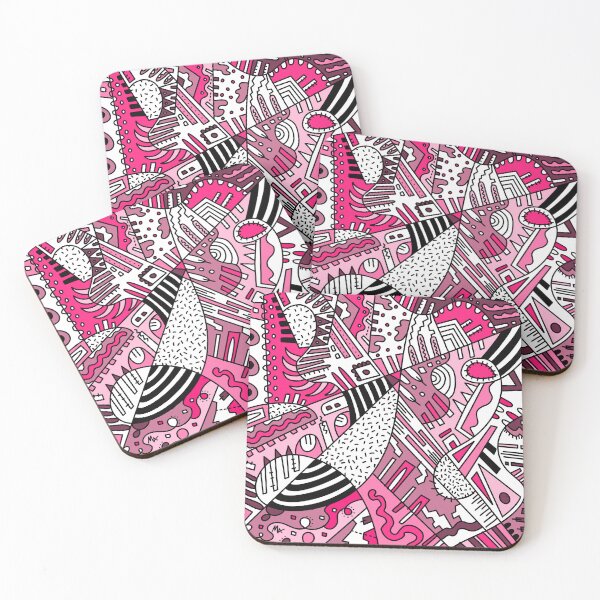 Item preview, Psychedelic Pink: Dynamic Abstract Geometric Art designed and sold by Michalaart.