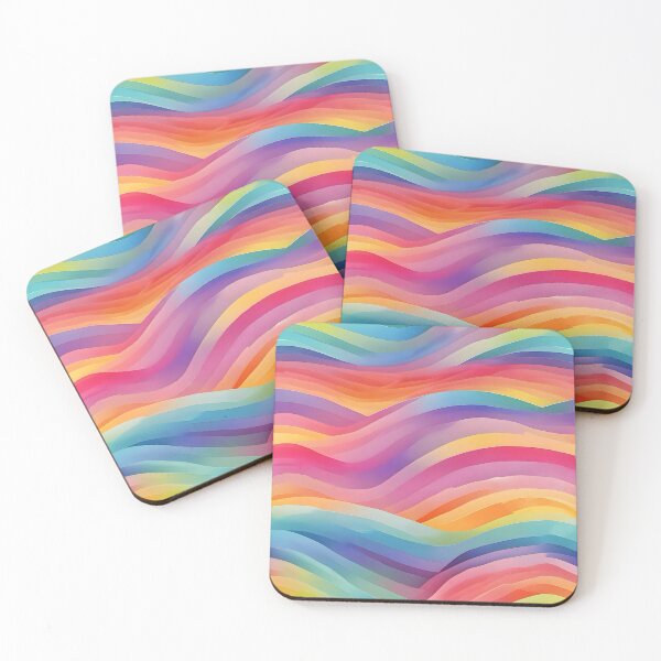 Item preview,  Vibrant Rainbow Waves Pattern | Subtle pride celebration art designed and sold by Unitepeople.