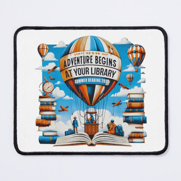 Item preview, Adventure Begins At Your Library Summer Reading Hot Balloon designed and sold by THIENVT.