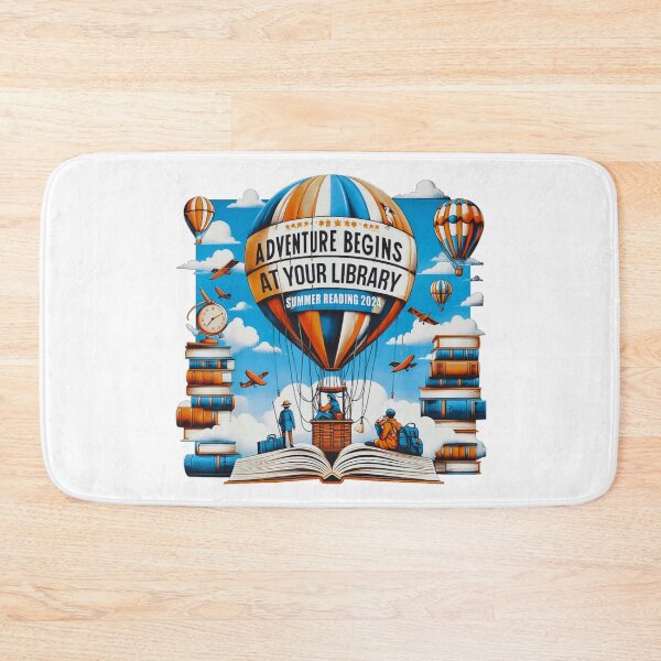 Item preview, Adventure Begins At Your Library Summer Reading Hot Balloon designed and sold by THIENVT.
