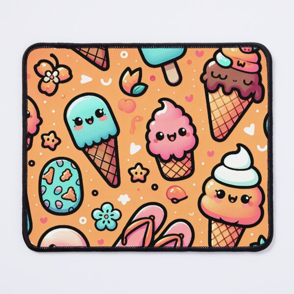 Item preview, Kawaii Ice Cream Cones And Flipflops designed and sold by BassHeadMomma.
