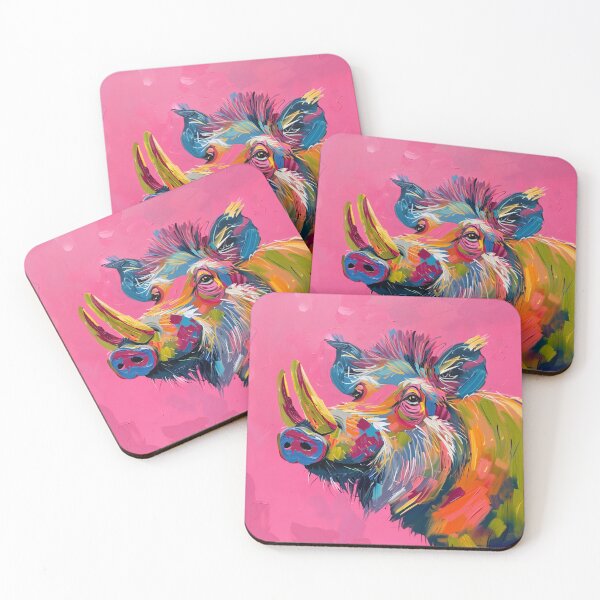 Item preview, Warthog in Bright Colors designed and sold by RiverwoodGiftCo.