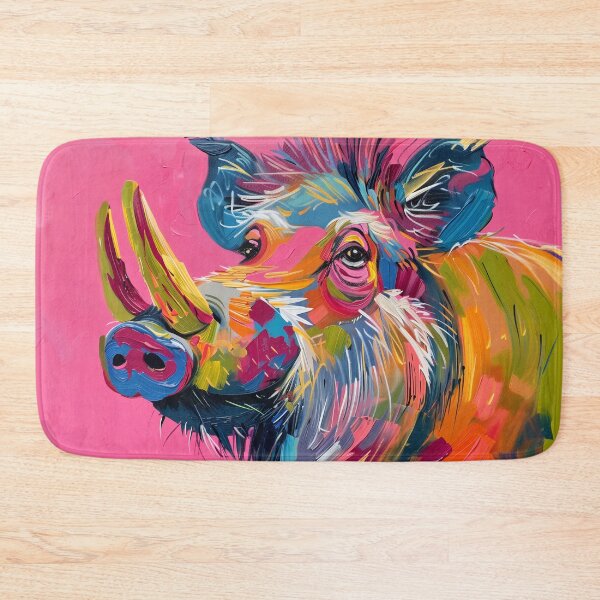 Item preview, Warthog in Bright Colors designed and sold by RiverwoodGiftCo.