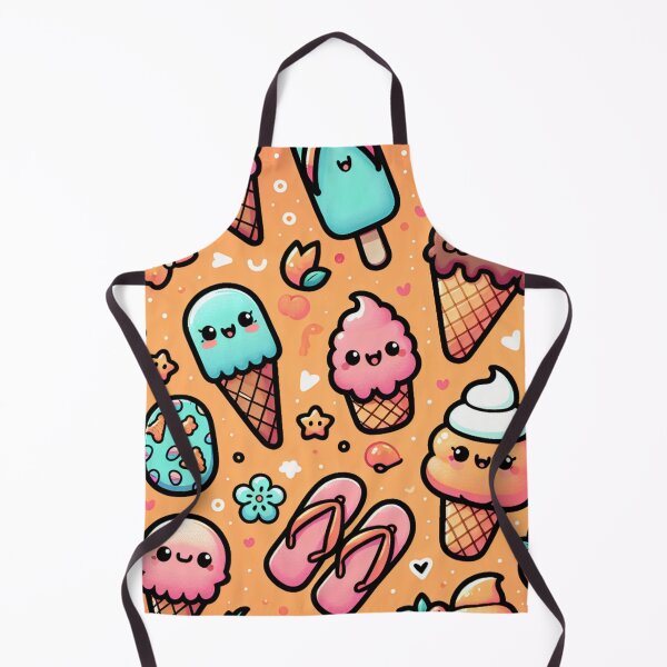 Item preview, Kawaii Ice Cream Cones And Flipflops designed and sold by BassHeadMomma.