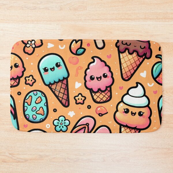 Item preview, Kawaii Ice Cream Cones And Flipflops designed and sold by BassHeadMomma.