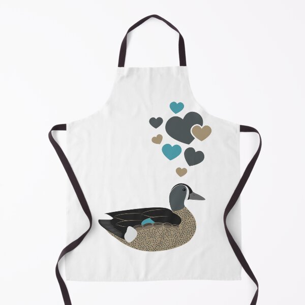 Item preview, Cute Blue-Winged Teal Duck With Hearts designed and sold by eternallygifted.