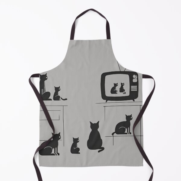 Item preview, Cat TV - Cats Watching TV, black and white cats designed and sold by abeautifulife.
